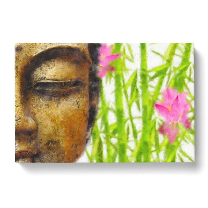 Buddha Statue Vol.8 - Wrapped Canvas Print, 35cm H x 50cm W x 3cm D