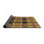Tapis décoratif à carreaux vert/orange ristaini-930590859