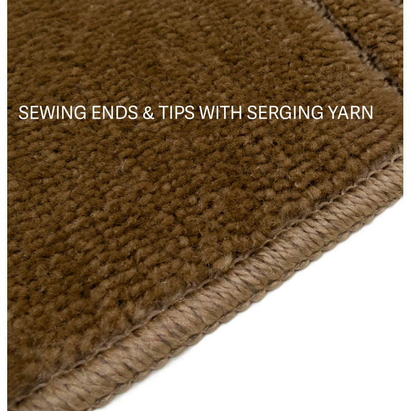 Tapis d'escalier marocain lavable à la machine à velours doux 7,5 po x 26 po, Gris, Rectangle 7,5 po x 2 pi 2 po, 13