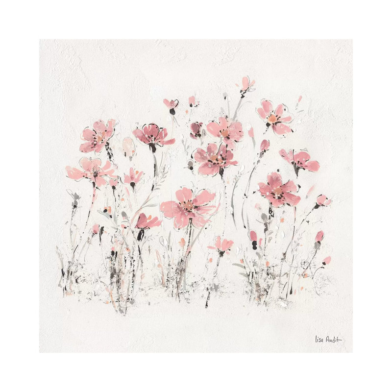 Wildflowers Pink III 1 Piece Wrapped Canvas Painting, 30.48 cm H x 30.48 cm W