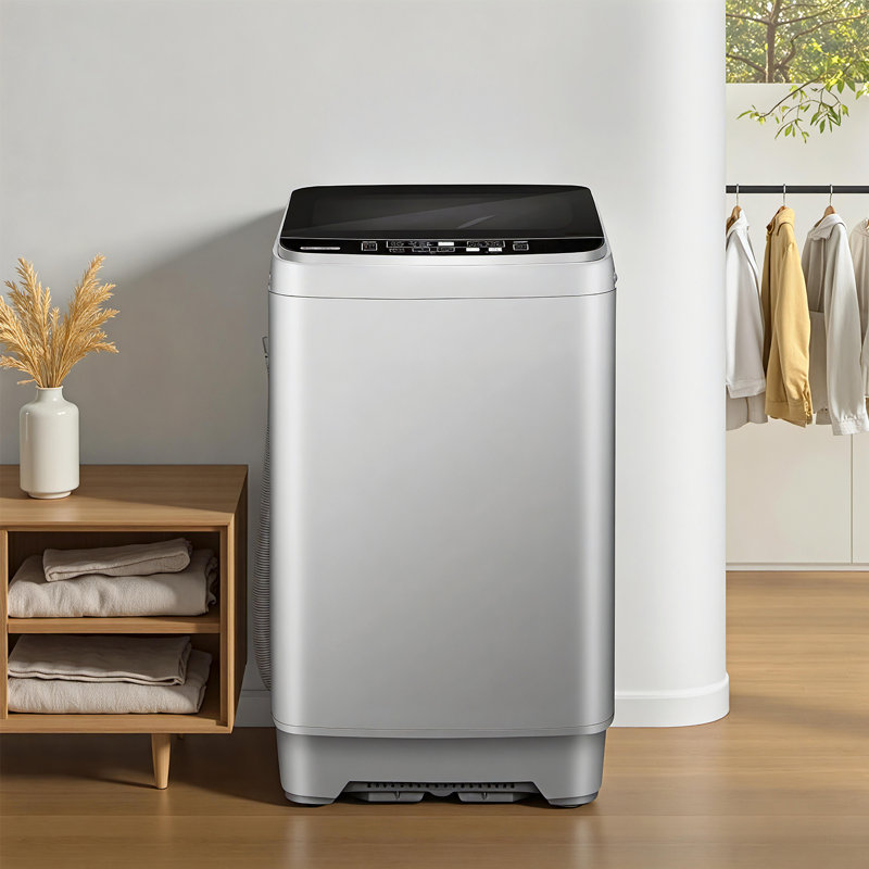 Machine à laver, laveuse 2 en 1 et essoreuse combinée avec 10 programmes de lavage et 8 niveaux d'eau, laveuse portative à chargement par le haut avec pompe de vidange