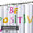 Llama Love Flower Doodle Lettering Waterproof Shower Curtain with 12 Hooks-64192240