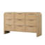 Poignées en métal en bois d'hévéa massif de style contemporain avec commode 1 pièce et tiroirs 9 pièces