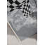 Tapis bleu antidérapant tissé à motif géométrique bleu
