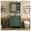 Meuble-lavabo moderne de 30 po avec lavabo supérieur, armoire de rangement en bois massif et panneau de fibres à densité moyenne, conforme TSCA Titre VI