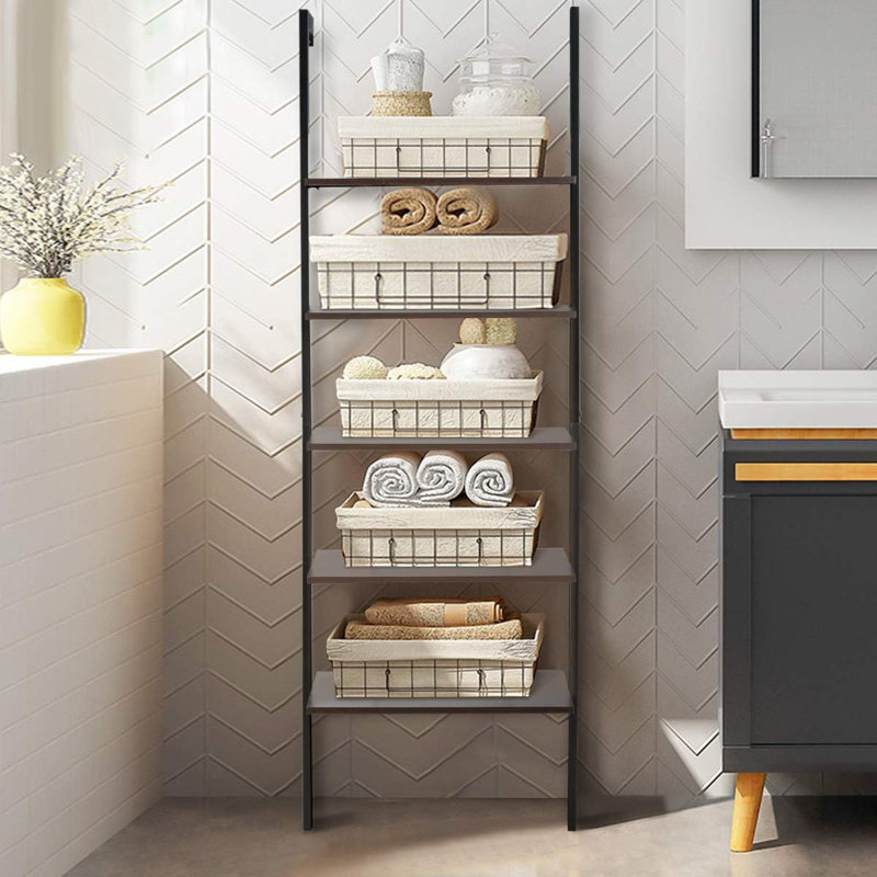 Bontang Ladder Bookcase, Walnut/Black