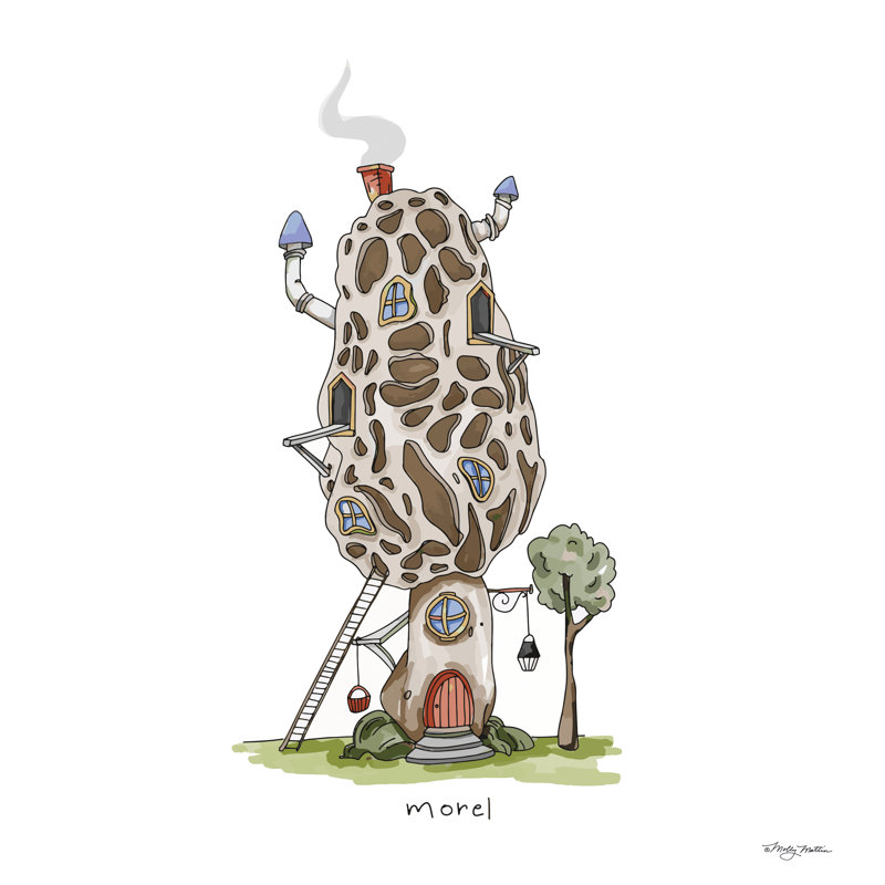 «Morel Mushroom House on Canvas» par Molly Mattin, reproduction, H 30 po x l 30 po x P 1,25 po