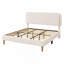 Queen Bed frame, Plush Upholstered Platform Bed with Height-Adjustable Headboard-133270738