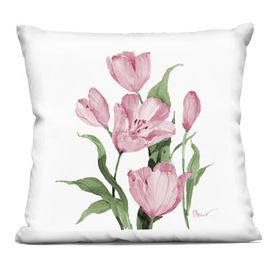 Coussin décoratif imprimé de tulipes en province par Paul Brent