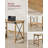 Mondovi 47.2"W Farmhouse Style Desk with Reversible Open Shelves