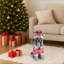 Statue de Noël caniche, Figurine de chien de Noël en tenue de père Noël-338940962