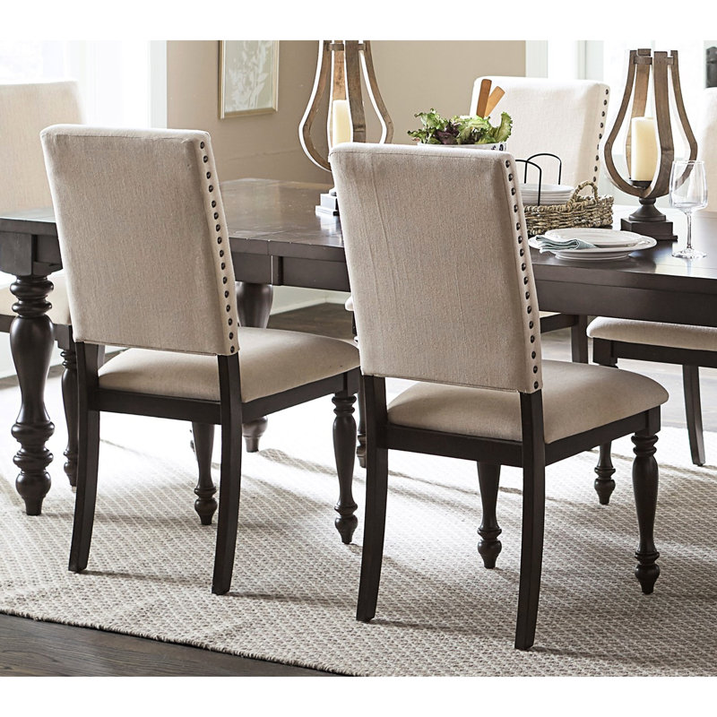 Table et chaises rembourrées Brown, 5 pièces: table, 4 chaises