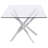 Freidin X-Shaped Dining Table Chrome And Clear
