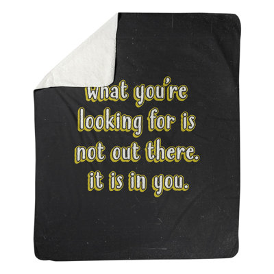 Self Confidence Inspirational Quote Fleece Blanket