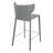 Divinia Bar Stool In Gray Regenerated Leather - Set Of 2-78040270-78040269