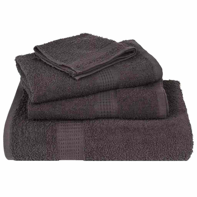 Besek 100% Cotton Bath Towels, 10, Anthracite, 100 x 150 cm