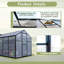 Serre en polycarbonate avec gouttière et évent de toit, serres en aluminium pour l'extérieur pour le patio