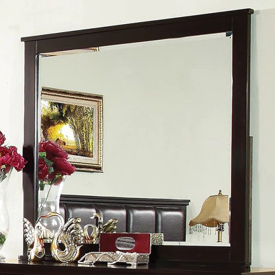 Miroir Fontes au fini espresso