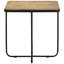 Table d'appoint stylisée et noire 24 po x 24 po pour espace de vie Table carrée de 24 po avec base mat luge