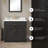Bailey 36 in. Single Sink Freestanding Dark Ebony Wood Bathroom Vanity with White Stone Top, Backsplash, Brushed Gold-95774683-95774682-95774631