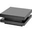 Table basse carrée ultra brillante à 2 niveaux avec lumières DEL pour le salon, 31,5 po x 31,5 po x 14,2 po, noir | Idée de cadeau