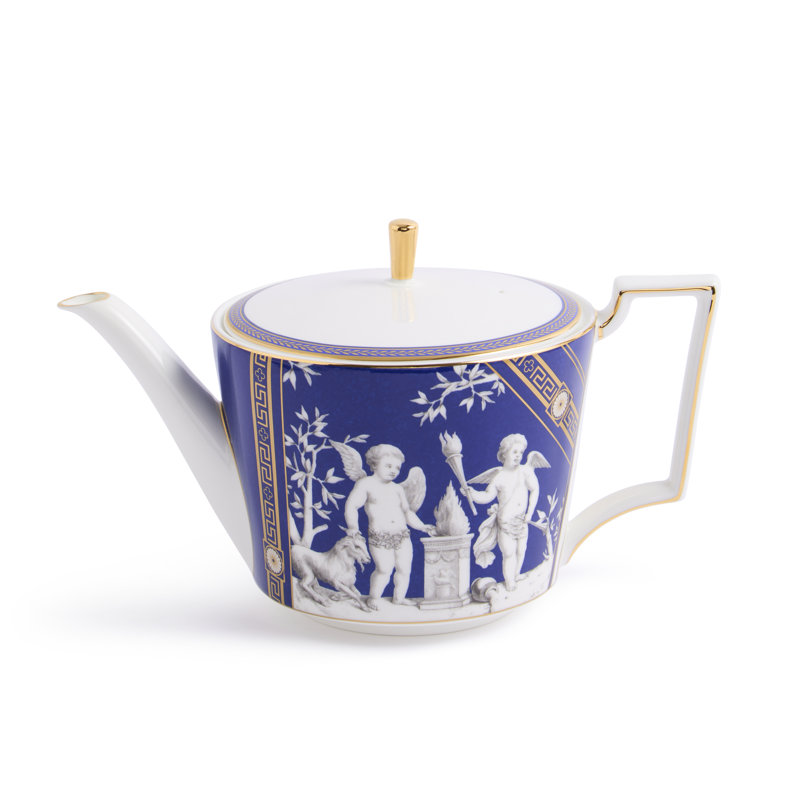Renaissance China Teapot Set Teapot, Blue/Gold