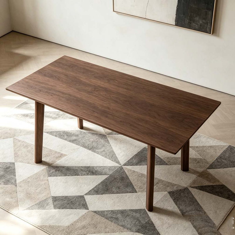 60" Rustic Farmhouse Dining Table, Walnut