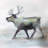 Caribou - 32"x32" art on canvas
