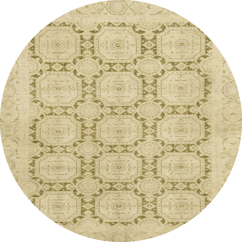 Abstract Indoor Rug, Round 7'