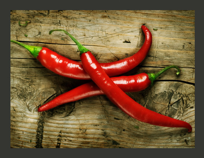 Spicy Chilli Peppers Wallpaper, 200cm x 154cm