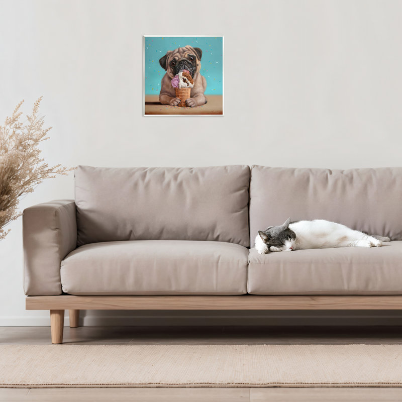Plaque murale crème glacée et chien Neapawlitan, design par Lucia Heffernan