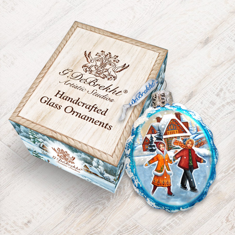 Keepsake 3'' Handmade Glass Photo Ornament