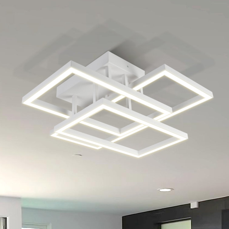 Radium 28-in Integrated LED Rectangular ETL Certified Semi Flush Ceiling Light