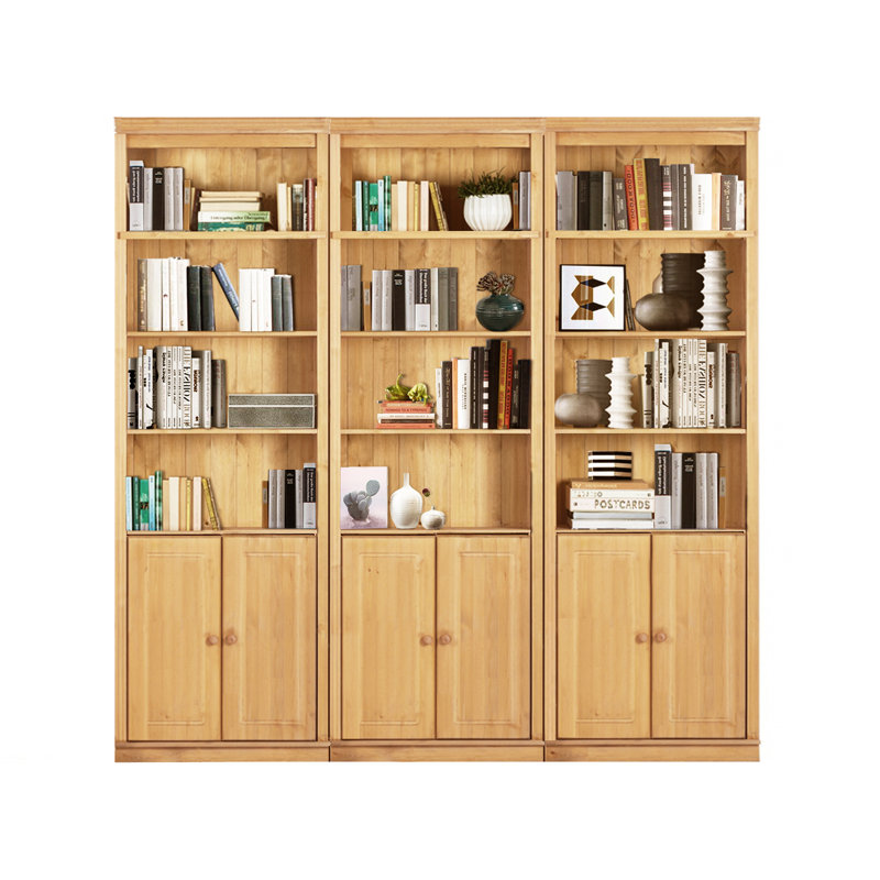Delbis Solid Wooden Library Bookcase H:223 W:222 cm