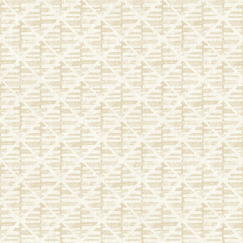 Rouleau de papier peint à motif géométrique Bazar L 33 pi x l 21 po, Beige