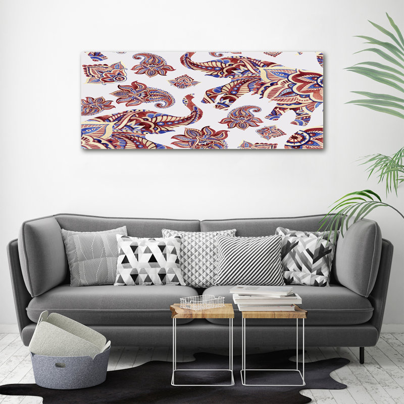 Elephants Ornaments - Wrapped Canvas Print