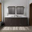 Meuble-lavabo double 84 po X P 22 po D, avec plateau en marbre de culture pour la maison-1297403673