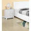 Bedroom Bed Side Table 1X Nightstand White Colour Wooden 2 Drawers Table Nightstands
