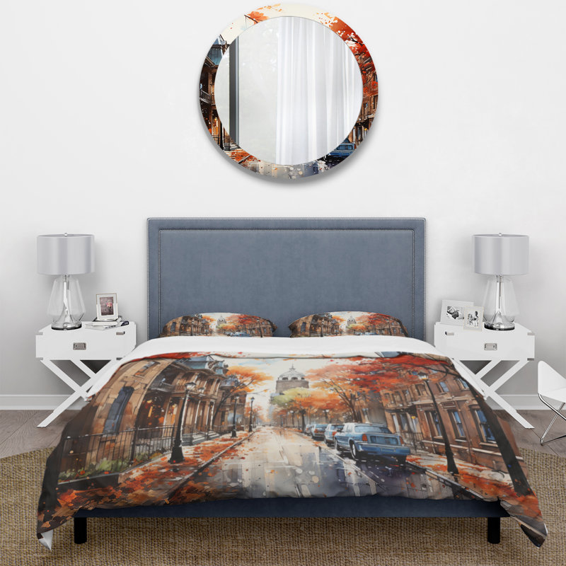 Ensemble de housse de couette en microfibre / polyester Old Street Boston Views