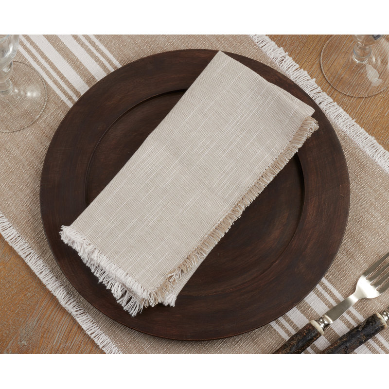 Cornelia Collection Cotton Solid Colour Square Napkin, Natural