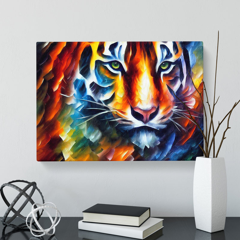 Tiger Painting Vol.2 Abstract - Wrapped Canvas, 35cm H x 50cm W x 3cm D