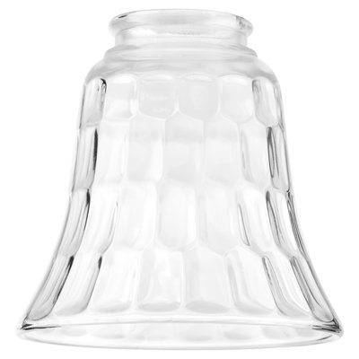 Abat-jour de cloche suspendu en verre martelé transparent 5 po