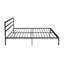 Structure de lit moderne en métal gris anthracite pour grand lit - construction, sommeil silencieux, assemblage facile, espace de rangement disponible, aucun sommier requis, convient à tous les types de matelas, limite de poids de 600 lb avec tête de lit