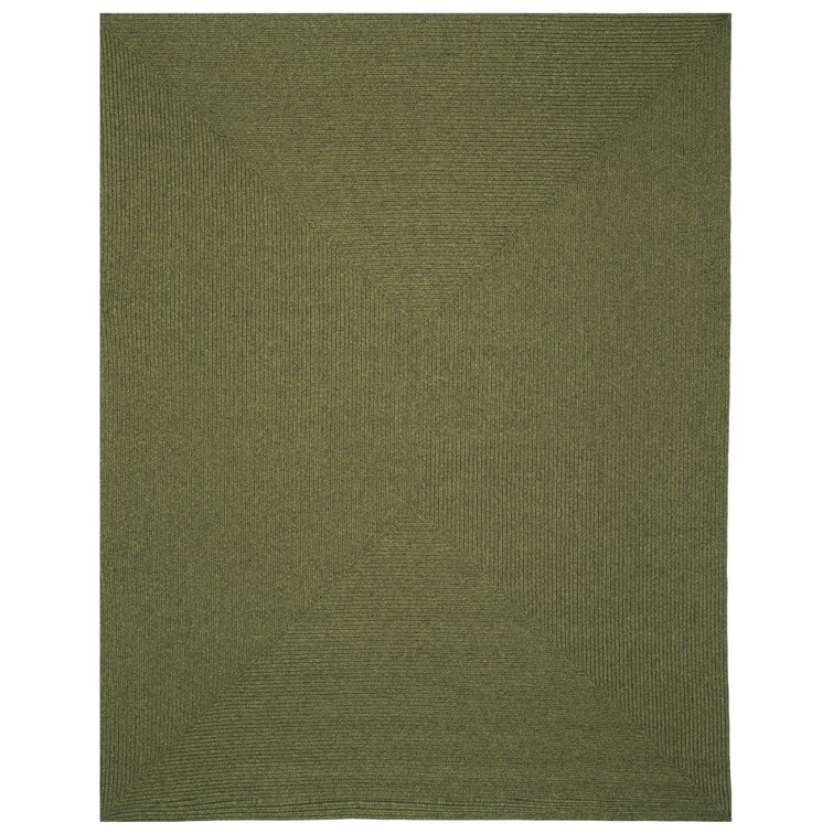 Steelside™ Justice Handmade Flatweave Cotton Muddy Green Rug