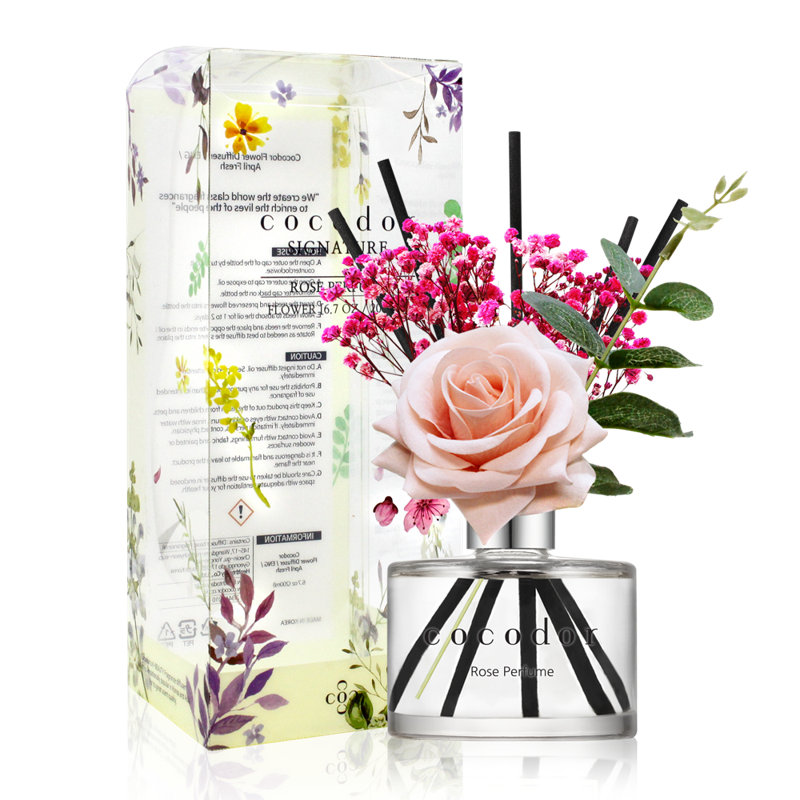 Diffuseur de fleurs roses Cocodor 200 ml (6,7 oz) / Opkg / Rafraîchissant [Ensemble de 15], Air rafraîchissant