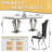Rectangular 70.08'' L X 35.04'' W Dining Set(1 Table 4 Chairs)-891088226-891088227-891088228