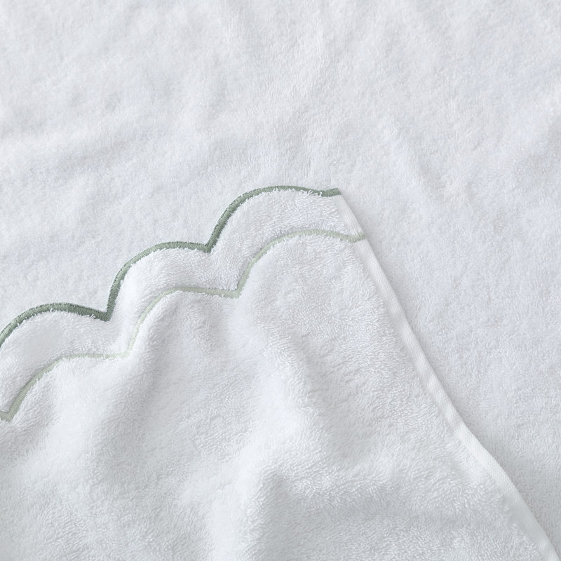 Peri Home Scallop Hand Towel, Green