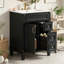 Meuble-lavabo avec lavabo en céramique, 2 tiroirs et tablette réglable-129595734