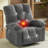 Massage Swivel Recliner Chair With Vibration Massage And Lumbar Heating For Adults,350LBS Oversized Rocker Recliner Single Sofa With Side Pocket And USB Charge Port For Living Room-2138980625
