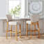 Upholstered Counter Stool with Solid Wood Frame-1412367124